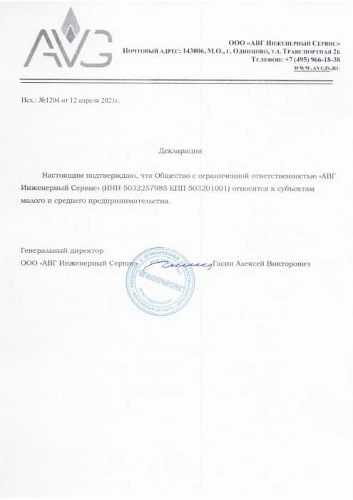 Декларация МСП