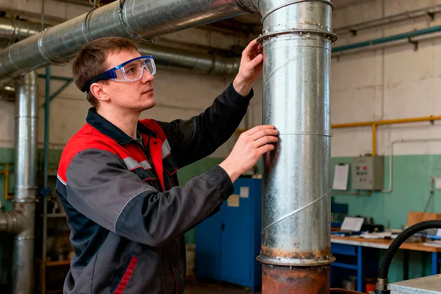 Обследование дымоходов и вентиляционных систем